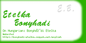 etelka bonyhadi business card